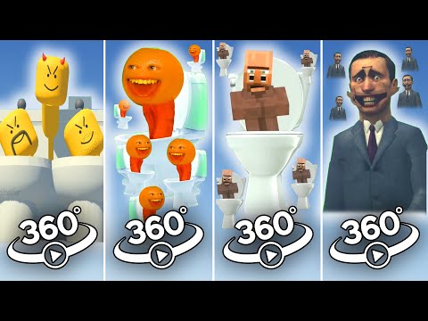 VR Toilet Battle: Roblox vs Minecraft vs Annoying Orange vs Multiverse