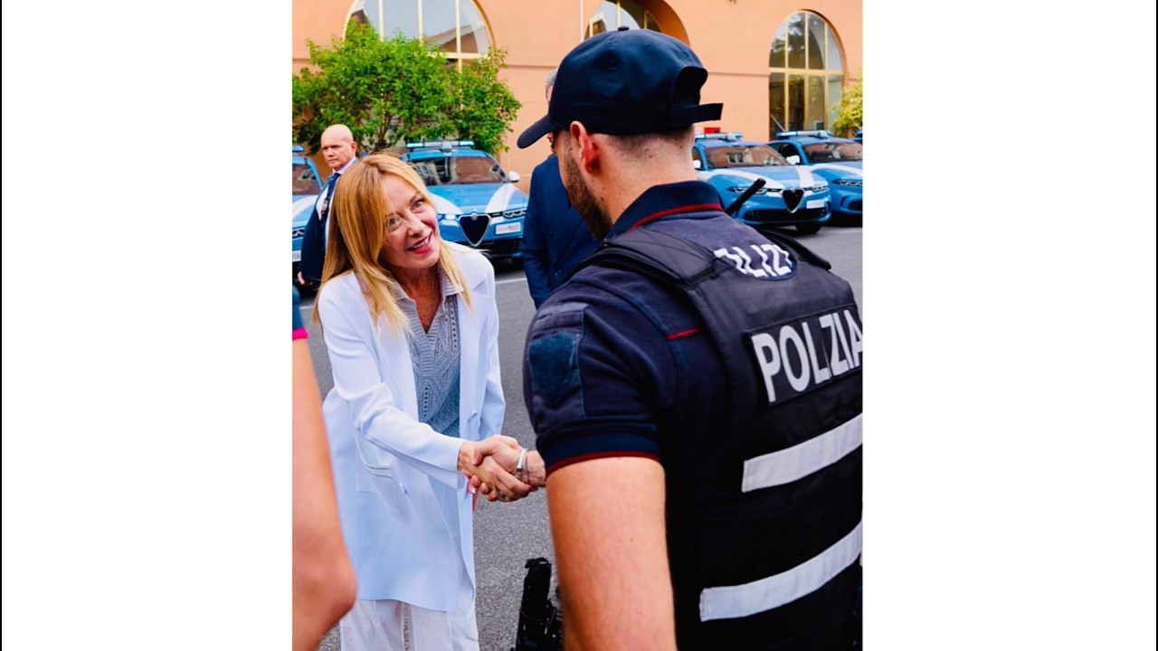 MELONI INCONTRA GLI AGENTI IMPIEGATI NELLE OPERAZIONI STRAORDINARIE SICUREZZA DI ROMA E MILANO