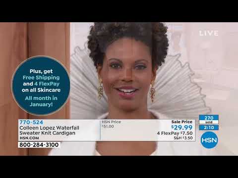 Colleen Lopez Waterfall Sweater Knit Cardigan