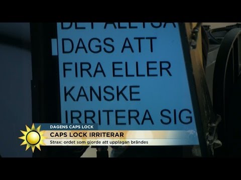 Steffo: "Det som irriterar mig med CAPS LOCK är..." - Nyhetsmorgon (TV4)
