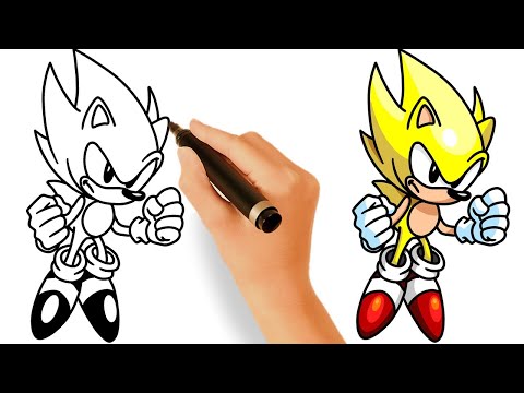COMMENT DESSINER SUPER SONIC ⚡
