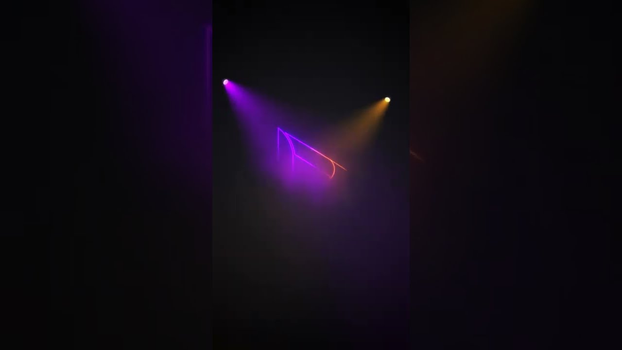 3d Logo Animation |  Neon Spotlights Logo Reveal Intro Opener