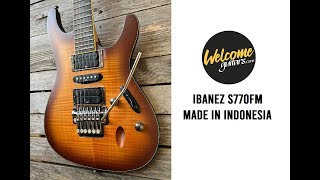 Video thumbnail for Ibanez S770FM Antique Burst Flamed Maple Made in Indonesia by WelcomeGuitars
