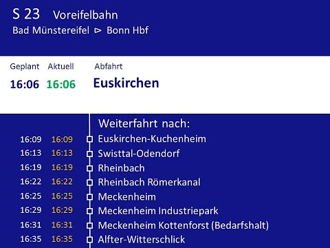 [DB Regio VAREO] Ansagen S23 Euskirchen - Bonn