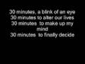 Lyrics to '30 Minutes' by t.A.T.u 