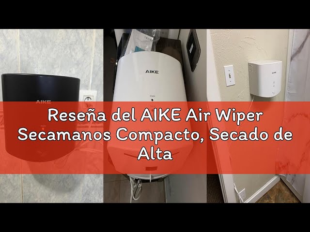 Vídeo relacionado con AIKE Air Wiper Secamanos Compacto, Secado de Alta Velocidad, 1400W 220V, Enchufar y Usar, Sin Papel y Sin Contacto para Aseos Públicos, AK2630S (Plata)
