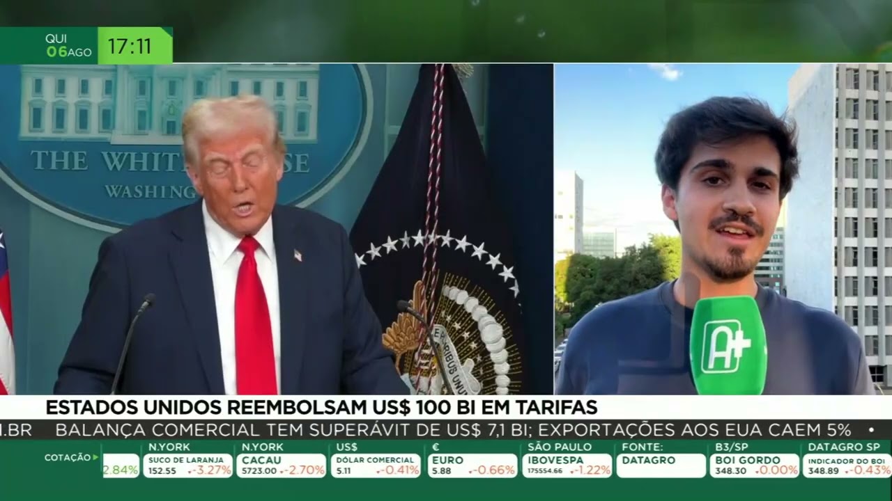 Estados Unidos reembolsam US$100 bilhões em tarifas