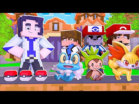 Minecraft : Pokemon X Y - OS POKEMON INICIAL DE KALOS FROAKIE, FENNEKIN E CHESPIN! Ep. 1