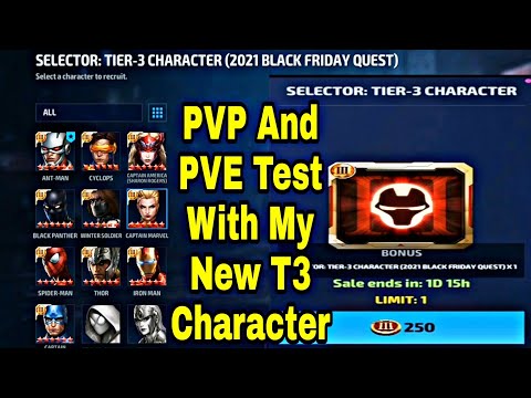 T3 Selector Use On Black Friday 2021 And PVP PVE Showcase With My New T3 - Marvel Future Fight