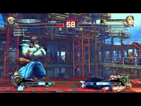 SSF4 AE:Yungin_BLU (Gouken) vs SilentDragon870 (Cody)