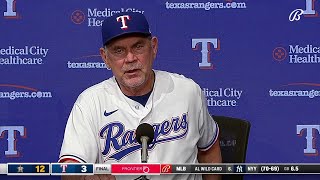 Bruce Bochy talks Rangers loss following series finale vs. Astros