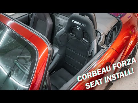 Corbeau Forza Fixed Back Seat and Slider Installed on the NC Miata