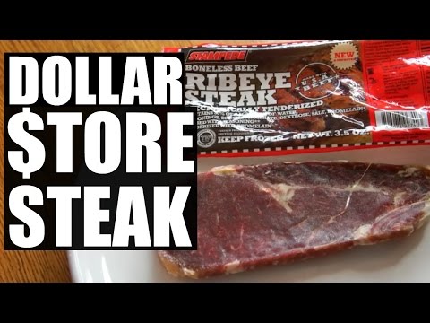DOLLAR $TORE STEAK | $1 Ribeye Taste Test - YouTube