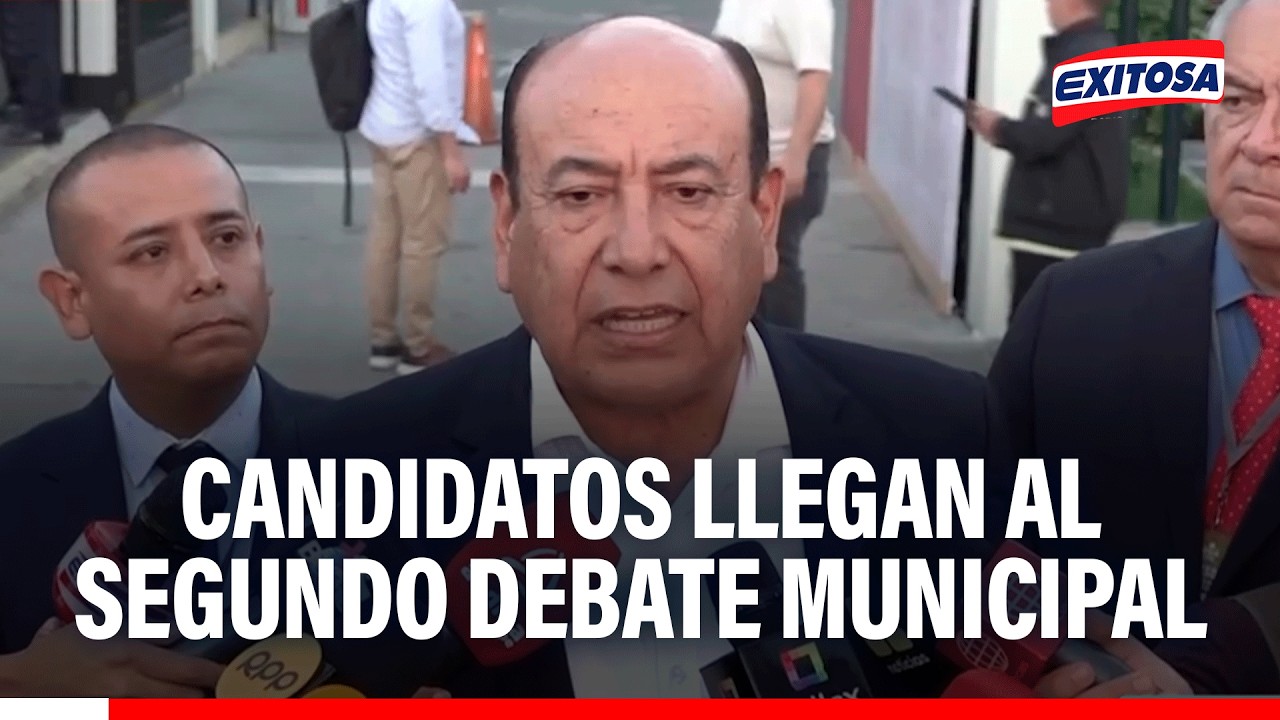🔴🔵 Candidatos llegan al segundo debate municipal y Edgardo de Pomar brinda declaraciones a la prensa