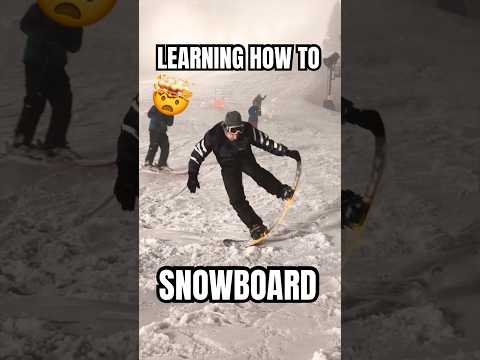 LEARNING HOW TO SNOWBOARD! 😱