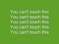 You can't touch this - MC Hammer - Lyrics 