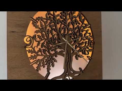 Li-Go 5652/DUB2 - Light clock Oak in a circle 42x42cm