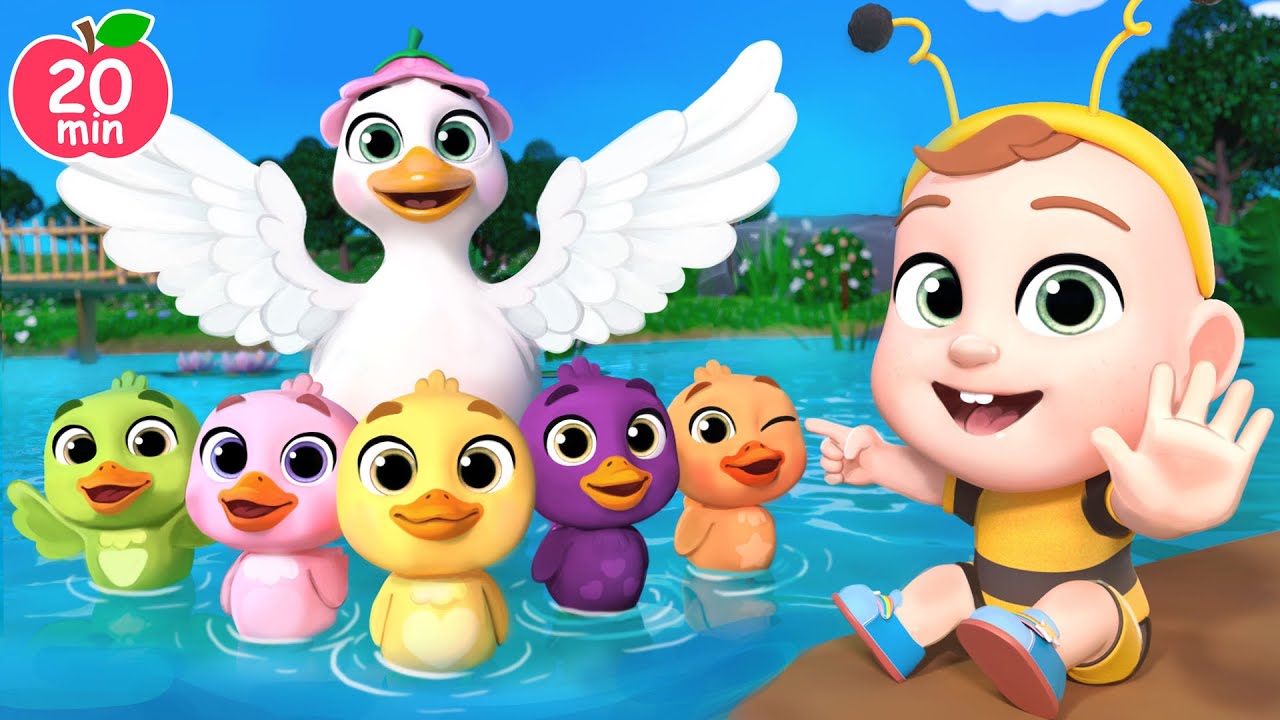 5 Little Ducks (Colors & Numbers) + MORE Lalafun Nursery Rhymes & Kids Songs