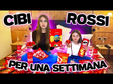 MANGIO per UNA SETTIMANA SOLO CIBI ROSSI 🍷🍓🍒🌶️