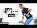20 Min Full Body Weights Workout for Women over 40 | No Jumping, Low Impact