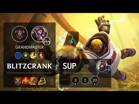 Blitzcrank Support vs Lulu - EUW Grandmaster Patch 10.21