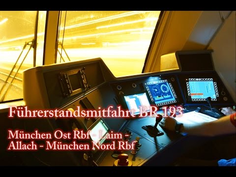 4k Führerstandsmitfahrt Vectron mit Führerpultperspektive von München Ost nach München Nord