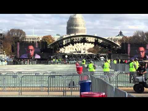 Fortunate Son Zac Brown with Bruce Springsteen and Dave Grohl the Mall Soundcheck.  November 11 2014