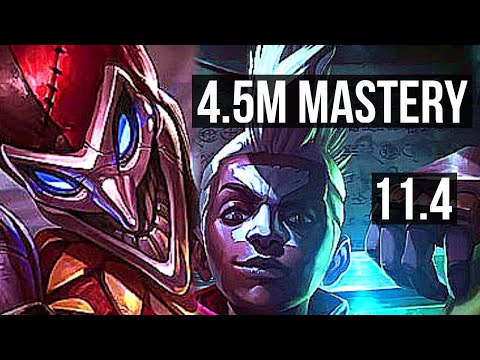 SHACO vs EKKO (JUNGLE) | 4.5M mastery, 5/0/6, 2300+ games | NA Master | v11.4