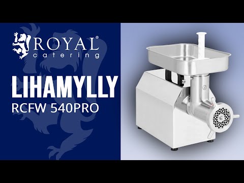 video - Kakkoslaatu Lihamylly - peruutustoiminto - ruostumaton teräs - 480 - 540 kg/h - Royal Catering