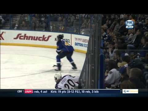 David Backes & David Perron post game interview Feb 23 2013 Columbus Blue Jackets vs St. Louis Blues