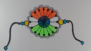 Rakhi drawing easy and beautiful ||  simple rakhi drawing|| colourfull rakhi drawing|| #shorts