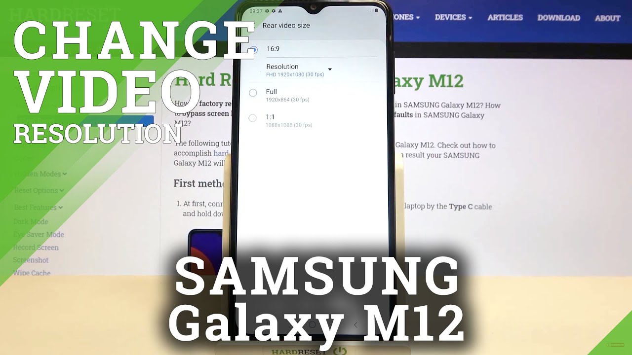 How to Change Video Resolution on SAMSUNG Galaxy M12 – Open Video Settings