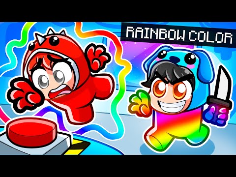 Playing As RAINBOW COLOR Imposters In Among Us!