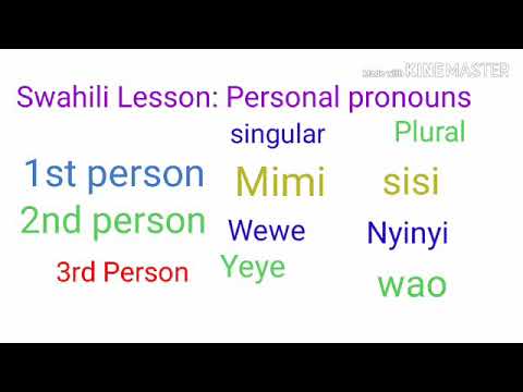 Personal pronouns in Kiswahili