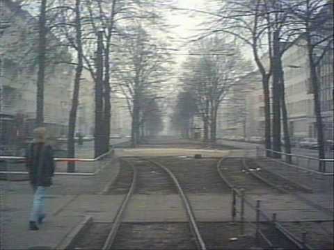 Strassenbahnfahrt Linie 58, Ostberlin, DDR, Jan.1990