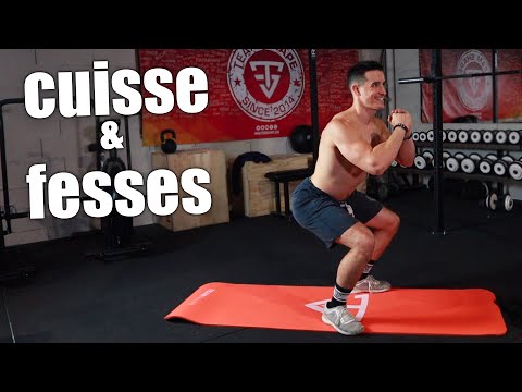 CUISSE et FESSES LES MEILLEURS EXERCICES ! (8minutes entrainement à la maison)