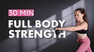 30 MIN FULL BODY STRENGTH | Peach Booty & Lean Arms | Low Impact | + Weights | No Repeat