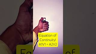 equation of continuity A1V1=A2V2 fluid mechanics #jee #neet #exam #shorts #shortsfeed  @GyanFreedom