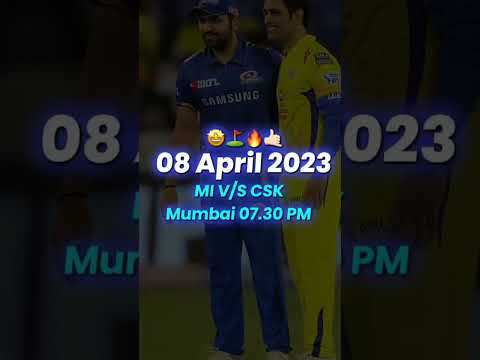 Mumbai Indians IPL 2023 Timetable With Stadium and Time