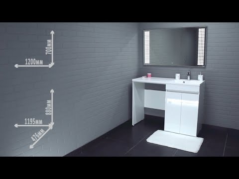 Миниатюра изображения товара Тумба под умывальник Айсберг Magenta 120 Норма без ящика