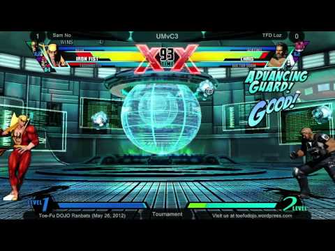 Sam No vs TFD Loz - UMvC3 - Toe-Fu DOJO Ranbats (May 26, 2012)