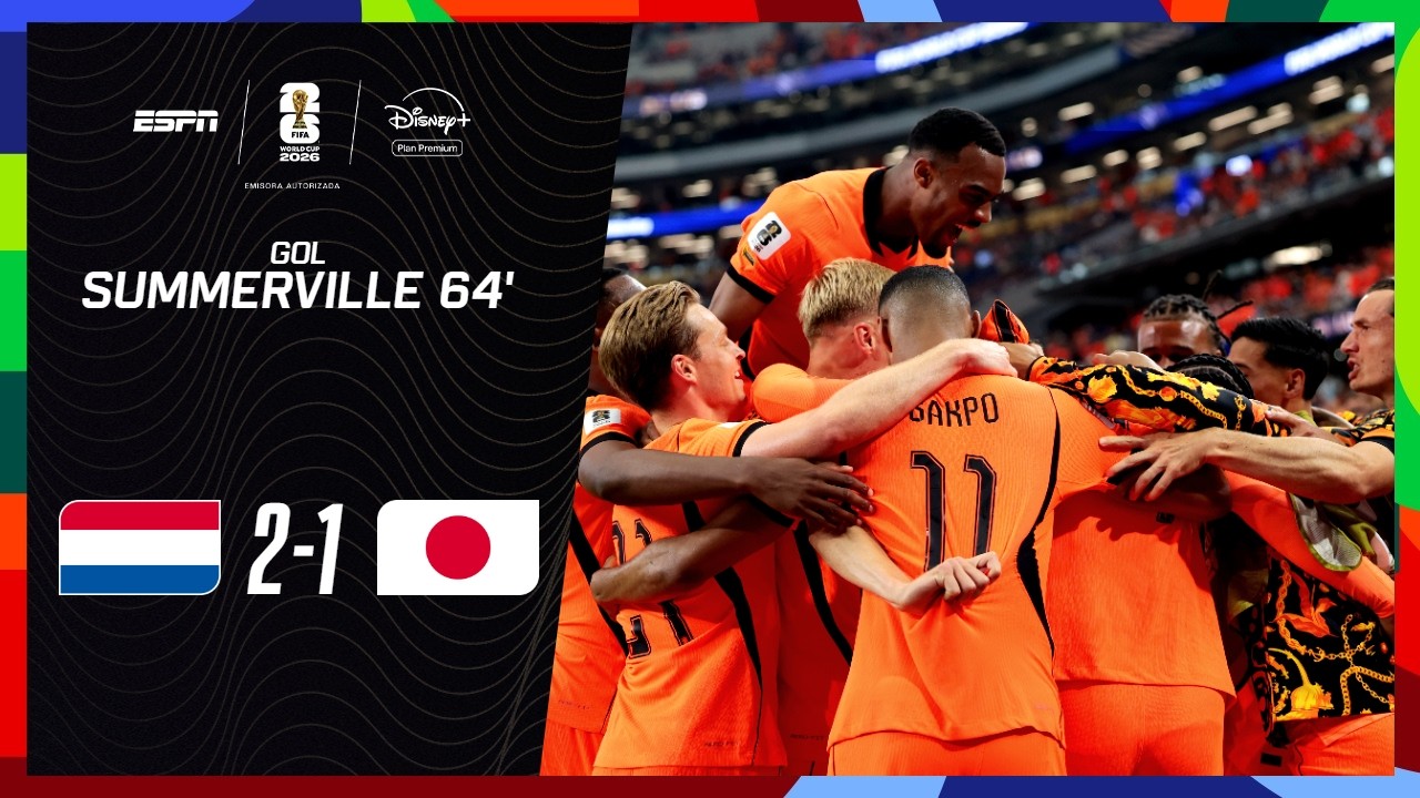 DEFINICIÓN TOP DE SUMMERVILLE PARA EL 2-1 DE PAÍSES BAJOS ANTE JAPÓN EN EL GRUPO F | ESPN Mundial