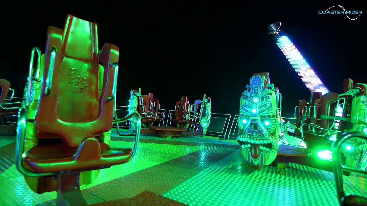 Admirez le fonctionnement du Tiki Party et profitez d&#039;un tour à bord, même si ça ne rend certainement pas justice aux sensations physiques ressenties. On ne dirait pas comme ça, mais à des moments, les nacelles vous collent sévèrement au fond sans qu&#039;on s&#039;y attende !