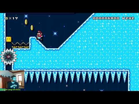 Ice Luge Anyone? // Barbarious Slide // Super Expert // Mario Maker 2 // Level of the Day 008