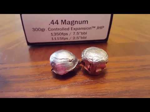 DoubleTap Ammo 44 magnum 300 grain Nosler JHP expansion and penetration test