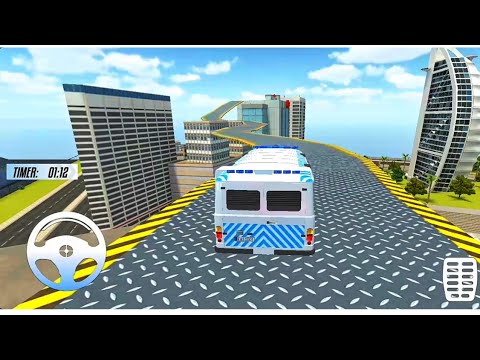 Ambulance driving simulator 2020 - Stickman Ambulance Roof Jumping - Android Gameplay #01