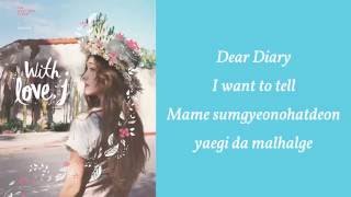 [Instrumental] Dear Diary - Jessica (With Romanized & Hangeul Lyrics)