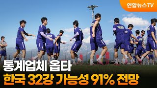 통계업체 옵타, 한국 32강 가능성 91％ 전망 / 연합뉴스TV (YonhapnewsTV)