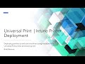 universal print intune printer deployment