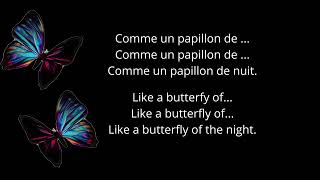Papillon De Nuit Lyrics by France Gall English Lyrics French Paroles (&quot;Butterfly Of The Night&quot;)